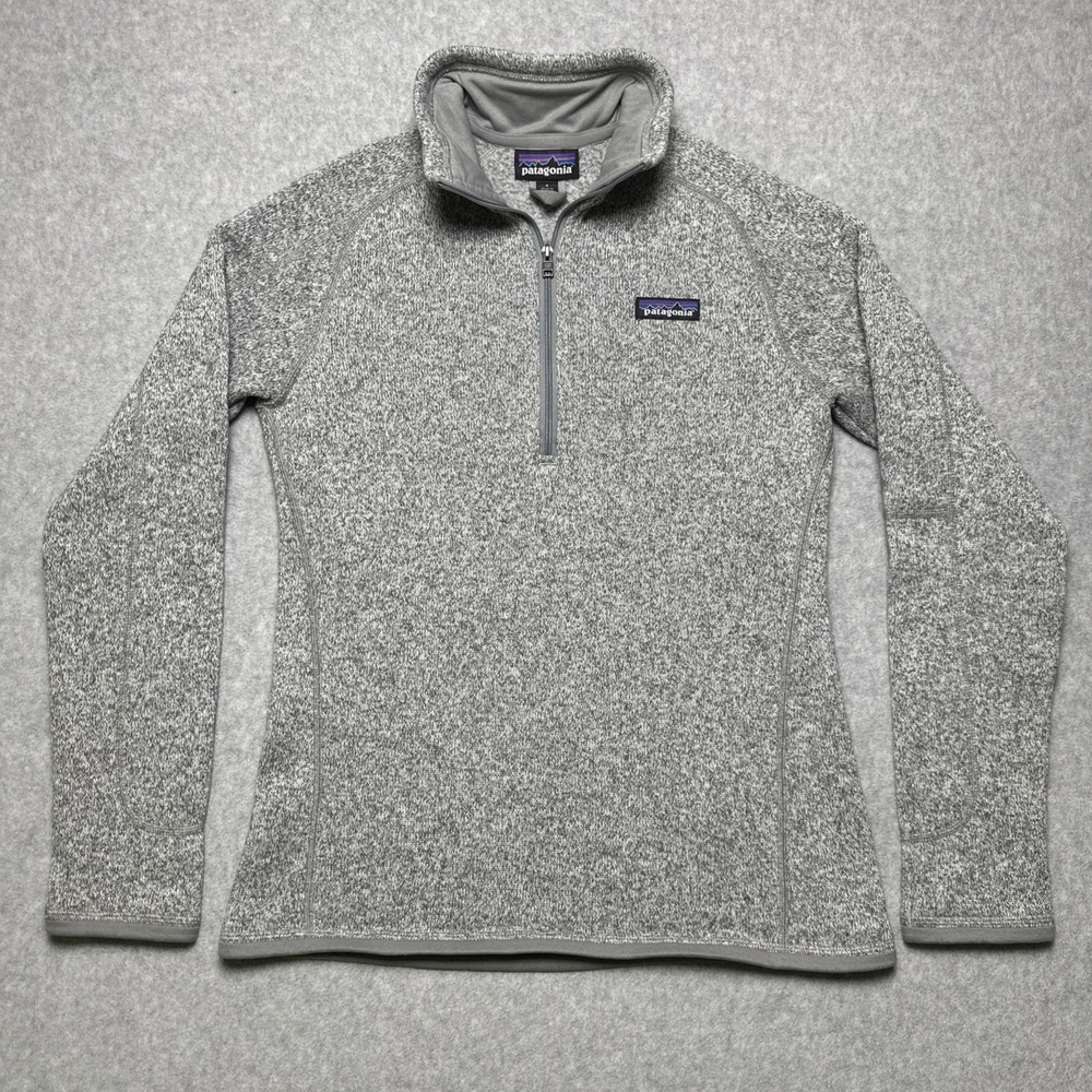 Patagonia Better Sweater Womens‎ Small 1/4 Zip Pullover Fleece Heather Gray